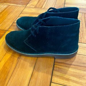 Clarks Black Suede Desert Books